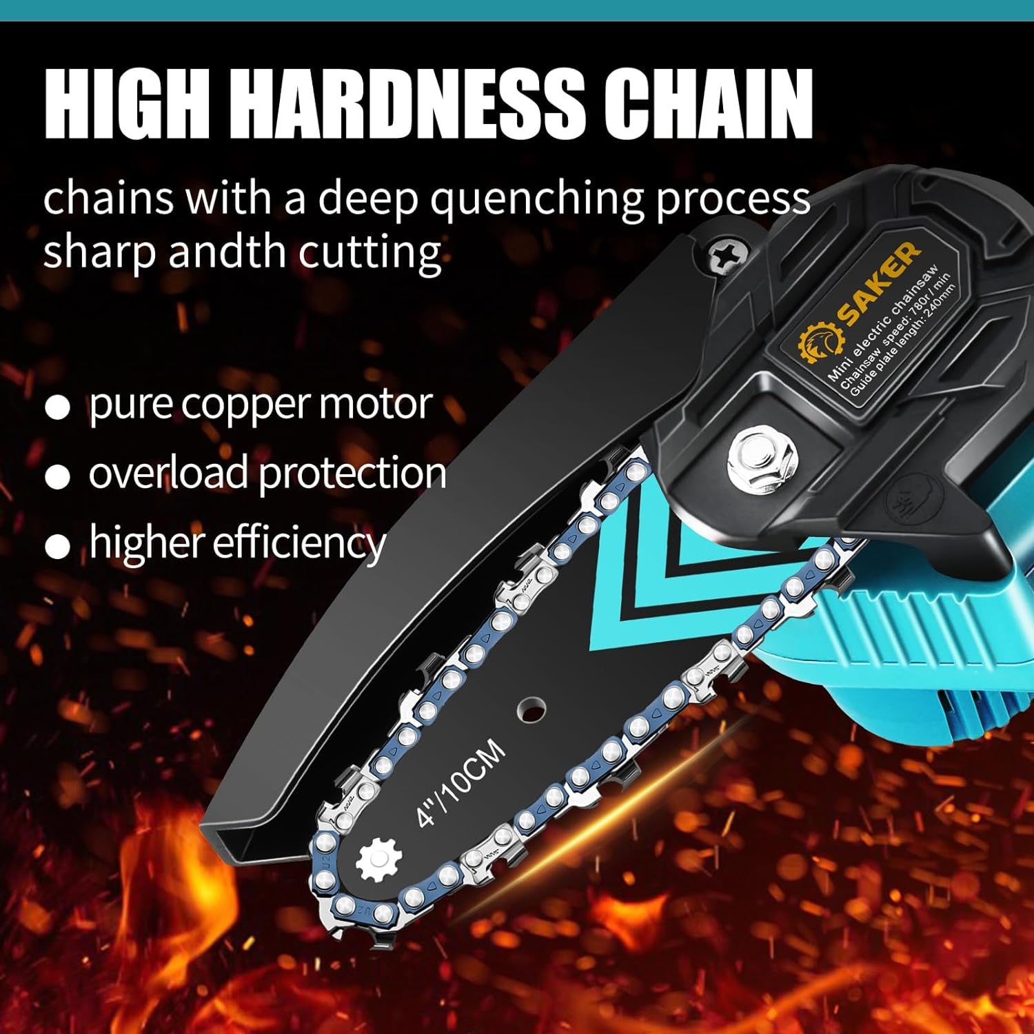 Mini Chainsaw,Portable Electric Chainsaw Cordless,Handheld Chain Saw Pruning Shears Chainsaw for Tree Branches,Courtyard,Household and Garden( Mini Chainsaw + 1 Battery)