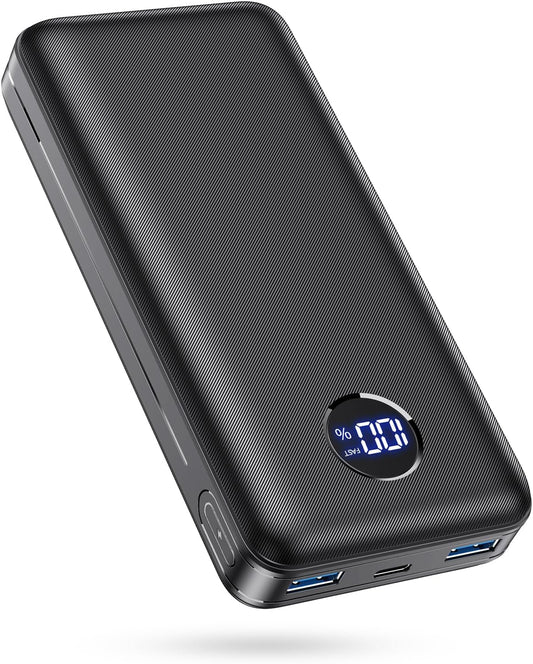 Portable Charger 40000Mah Power Bank, USB-C (22.5W) Fast Charging Battery Pack Cell Phone Charger for Iphone 15/14/13 Series, Android Samsung Galaxy, Laptop, for Travel Camping - Black