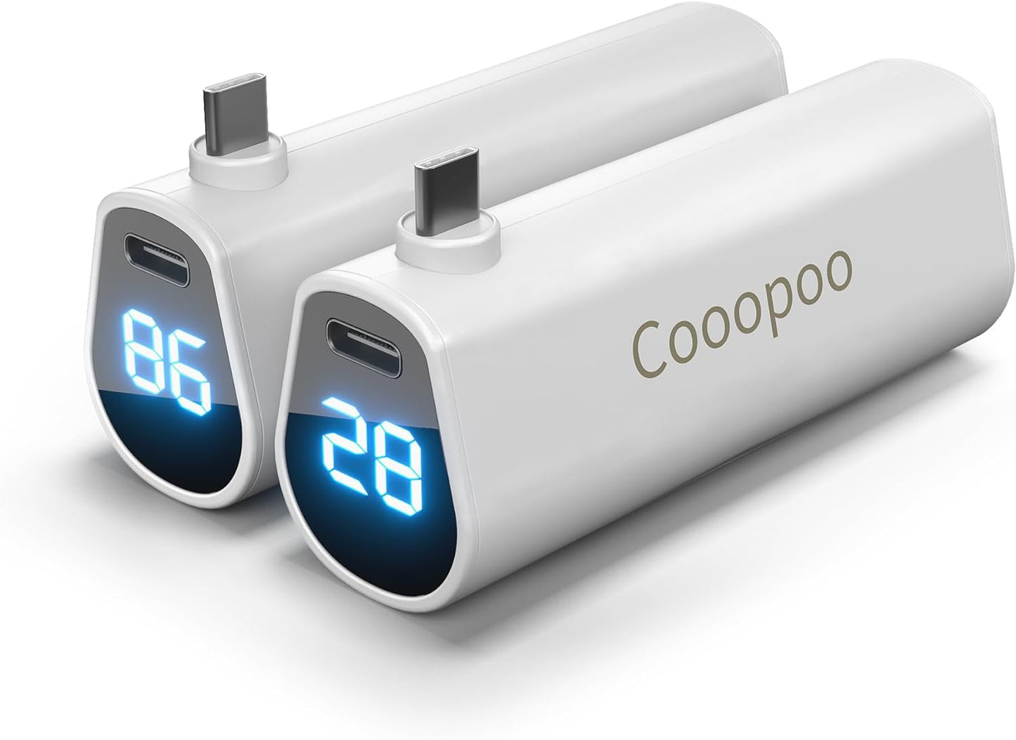 5000Mah 5V3A Fast Charge Battery Pack for Quest 3 / Quest 2 - Lightweight Power Bank with LCD Indicator for Extended Playtime - Rechargeable Mini Accessory with Power Indicator [2Pack]