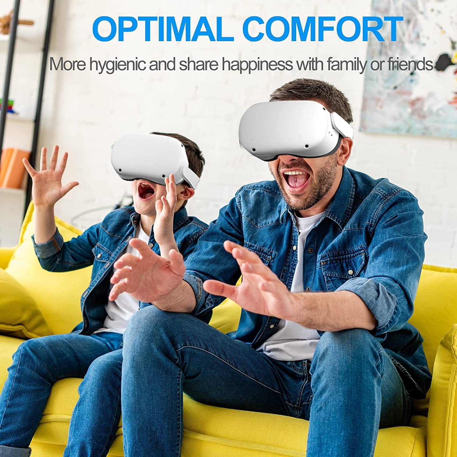 Facial Interface & Face Cover Pad for Oculus Quest 2, Sweat-Proof PU Foam Cushion - VR Accessories for Meta Quest 2, Compatible with Oculus Quest 2 Original Spacer