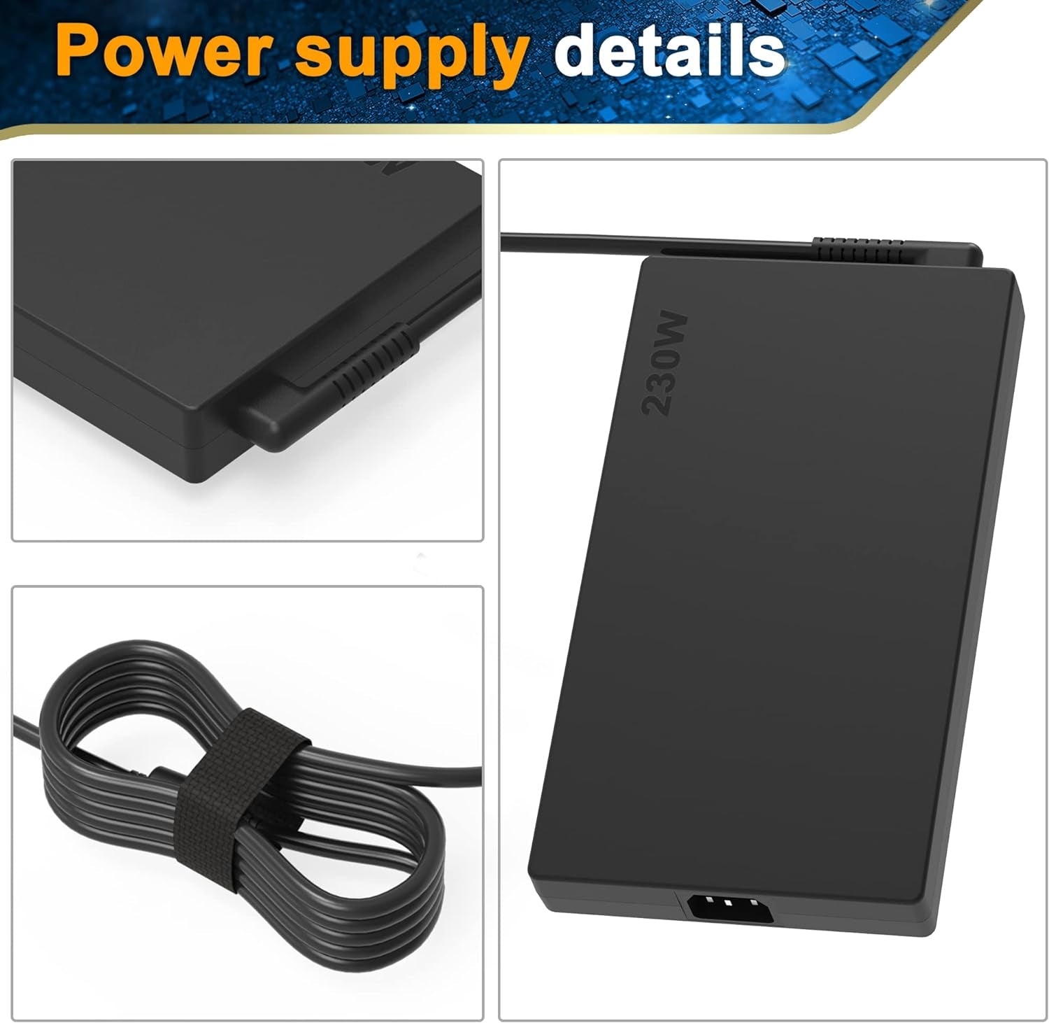 New Legion 5 Charger,230W AC Adapter for Lenovo Legion 5 7 5P C7 S7 Y540 Y545 Y740 Y730 Y900 Y910 Y920 Y7000 4X20E75111 GX20L29347 ADL230NDC3A ADL230NLC3A Thinkpad P73 P53 P72 P52 P71 P51 P70