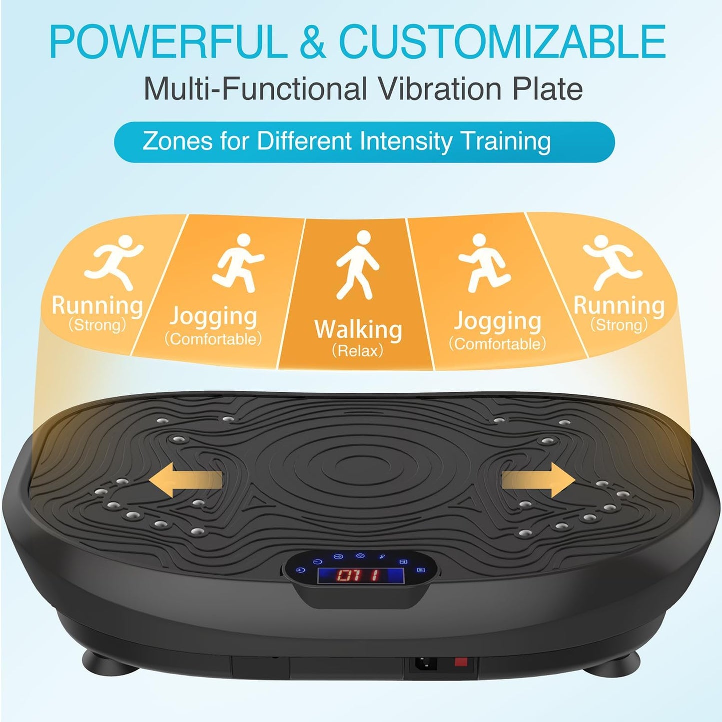 Vibration Plate Exercise Machine Whole Body Workout Power Vibrate Fitness Platform Vibrating Machine Exercise Board for Weight Loss Shaping Toning Wellness Home Gyms Workout