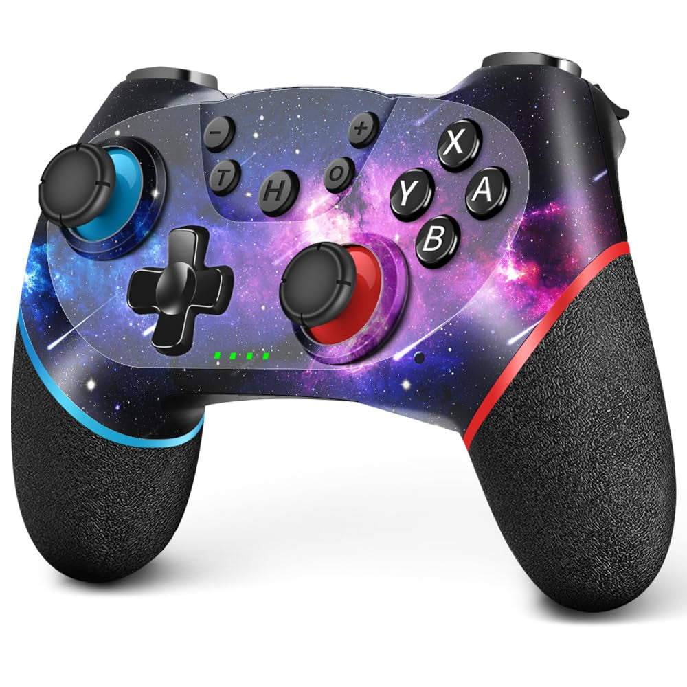 Switch Controllers Wireless, Galaxy Custom Design for Switch Pro Controller, Compatible with Switch/Switch Lite/Switch OLED, with Dual Vibration/Turbo/Ergonomic! (Galaxy)