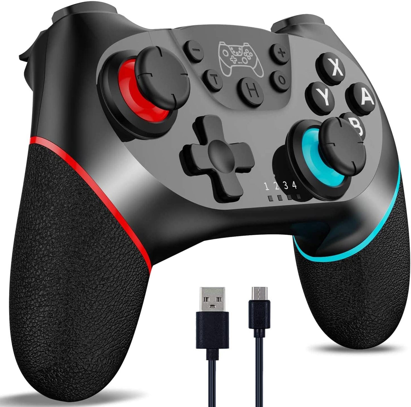 Wireless Switch Controller, Switch Pro Controller Compatible with Switch/Lite/Oled, Switch Remote Gamepad with 6-Axis Gyro, Dual Motor, Wake-Up and Turbo - 2023 New Version